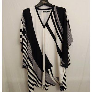 Lauren Ralph Lauren Black/White striped dress size 16
